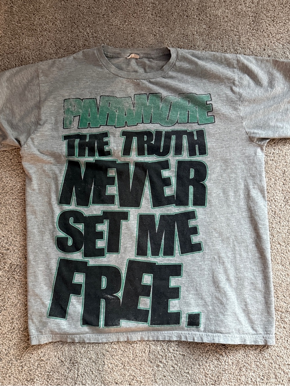 Vintage 2009 Paramore The Truth Never Set Me Free T-Shirt Large Rock Band Tee